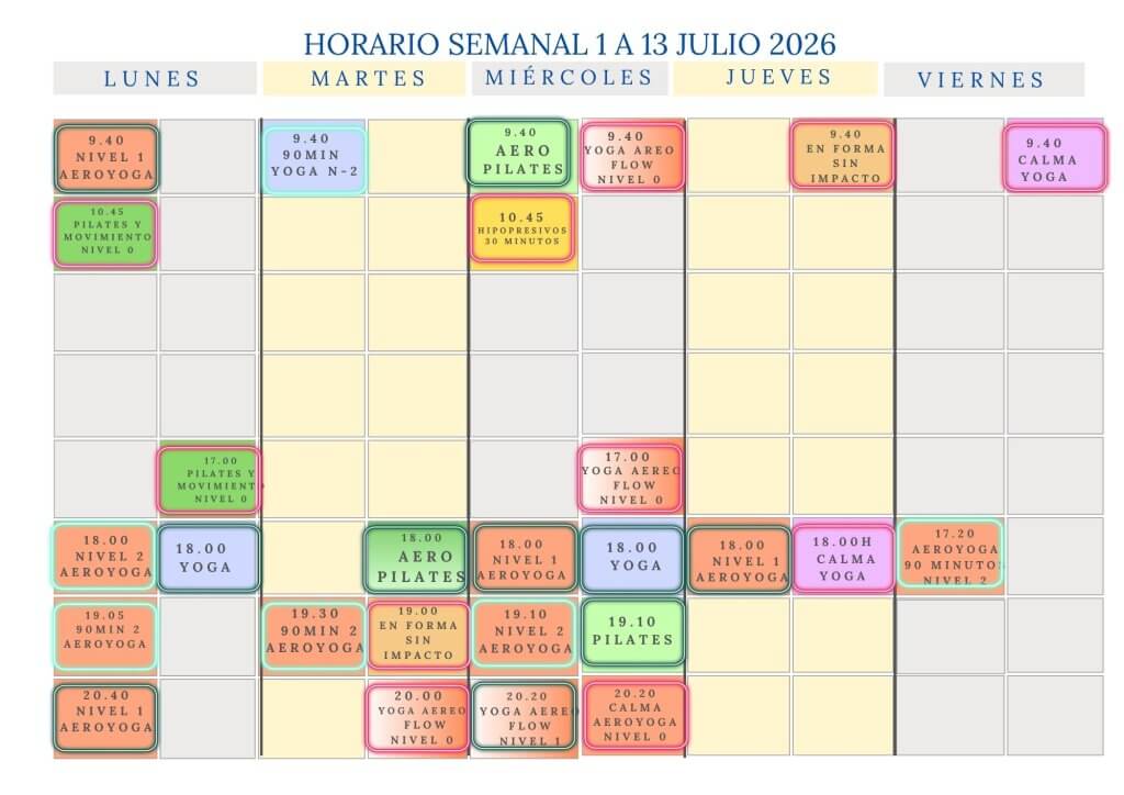 horario julio