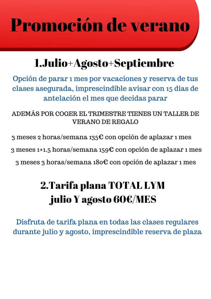 Oferta de verano